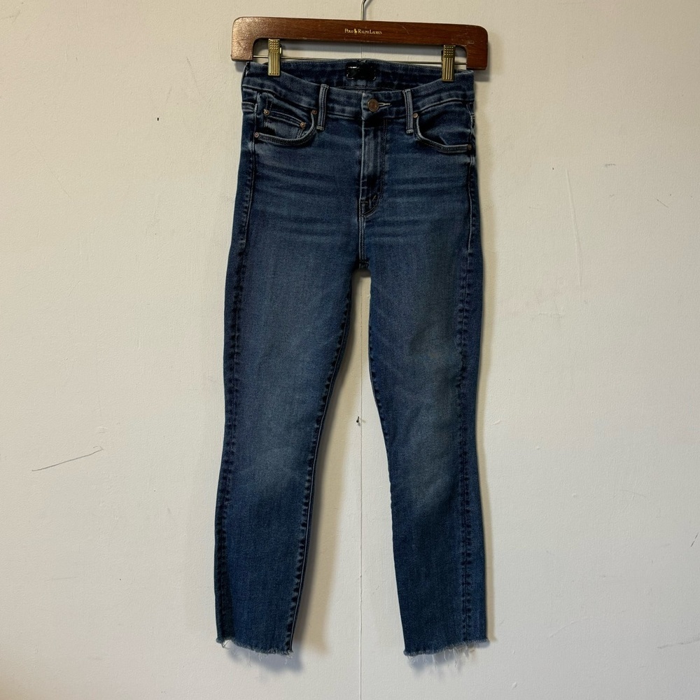 Mother Jeans The Looker Ankle Fray Womens 24 Designer Denim Mid Rise - Picture 12 of 12